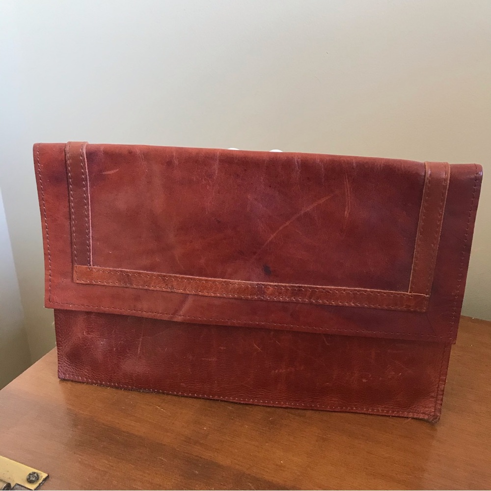 Vintage Leather Clutch Purse